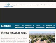 Tablet Screenshot of magalieswater.co.za